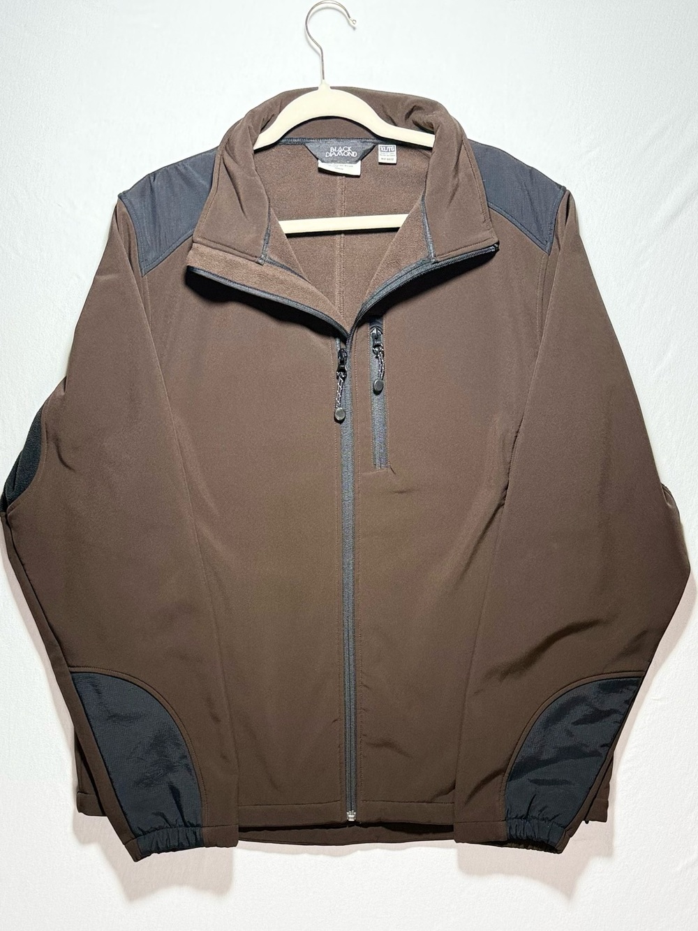 Black Diamond Brown and Black Softshell Performance Jacket